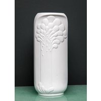 Mitte Des Jahrhunderts Weiß Vintage Biskuit Porzellan Vase Von Kaiser von MidMod20C