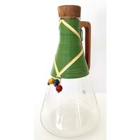 Jahrgang Pyrex Dekanter Krug Holz Griff Kork Stopper Emaille Wrap Perlen Sammlerstücke Seltene Glaswaren Getränke Server Usa Jahrgang Pyrex Dekanter Krug Holz Griff Kork Stopper Emaille Wrap Perlen Sammlerstücke Seltene Glaswaren Getränke Server Usa von MidModRetroFinds