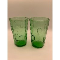 Vintage Art Glas Grün Becher - 2Er Set Ganz Besonders von MidModzilla