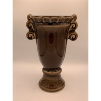 Vintage Braune Art Deco Urnen Stil Vase - Wunderschön von MidModzilla