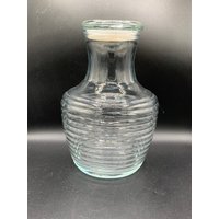 Vintage Gerippte Glas Saft Karaffe Mit Deckel von MidModzilla