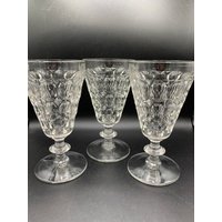 Vintage Klarglas Art Deco Parfait Gläser - 3Er Set Circa 1950Er Jahre Tolle Form Und Glanz von MidModzilla