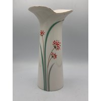 Vintage Seizan Japan - Wunderschöne Lipped Modern Vase 20 cm Groß Wirklich Fantastisch Süße Rote Blumen von MidModzilla