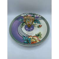 Wunderschöne Vintage Handbemalte Platte - Art Deco Design Leuchtendes Finish So Fantastisch von MidModzilla