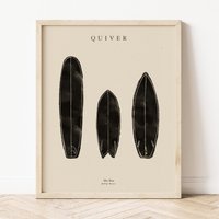 Köcher || Kunstdruck Surfing Kunst Vintage Inspirierte Boho Surf Dekor von MidTideDesign