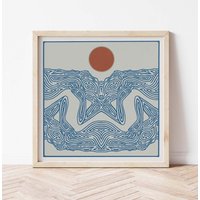 Mutter Ozean || Kunstdruck Boho Ocean Wand Kunst Weibliche Frauen Inspiriert von MidTideDesign