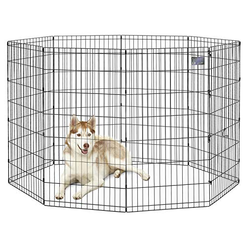 MidWest Homes for Pets 550-48 Laufstall und Spielgehege für Hunde, ohne Tür, 61 x 122 cm, schwarze E-Beschichtung von MidWest Homes for Pets