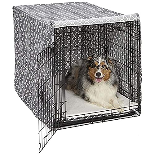 MidWest Homes for Pets CVR48T-BR Hundebox-Abdeckung, Stoff mit Teflonschutz, Sichtschutz für 122 cm lange Hundeboxen von MidWest und New World, maschinenwaschbar und trocknergeeignet von MidWest Homes for Pets