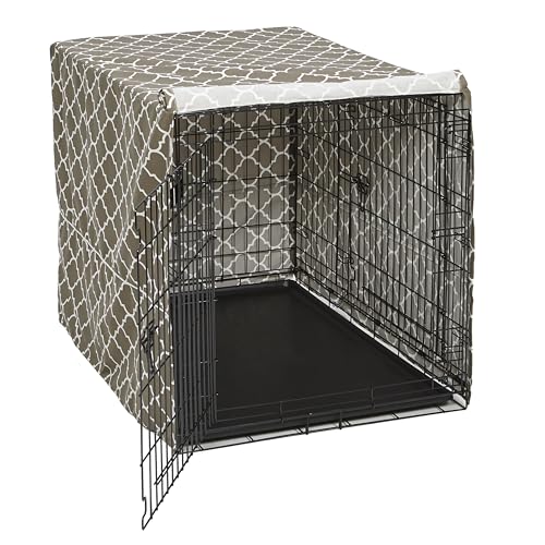 MidWest Homes for Pets CVR42T-BR Hundebox-Abdeckung, Stoff mit Teflonschutz, Sichtschutz für 107 cm lange Hundeboxen von MidWest und New World, maschinenwaschbar und trocknergeeignet von MidWest Homes for Pets