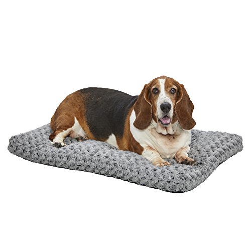 MidWest Homes for Pets Modell 40636-SGB Haustierbett, Ombré-Wirbel, kuschelig, 91 cm lang, für vermittler Hunde-/Katzenrassen; grau von MidWest Homes for Pets