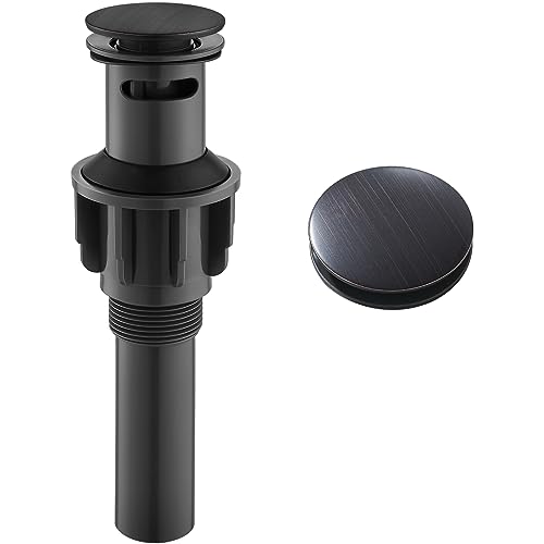 Midanya Pop Up Drain, ABS Bathroom Pop Up Sink Drain, Lavatory Kitchen RV Drain Strainer, Vanity Vessl Sink Drain Stopper Assembly, Universal Sink Drain Assembly,Oil Rubbed Bronze von Midanya