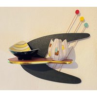 Kleines Wandregal Im 50Er Atomic-stil/Eigenbau von MidcenturyRepro