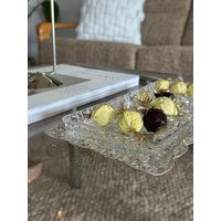 Mid Century Servierschale Mit Tablett Kristallglas Echt Bleikristall 1970Er Jahre Konfekt Ablageschale Mid Century Servierschale Mit Tablett Kristallglas Echt Bleikristall 1970Er Jahre Konfekt Ablageschale von Midcenturyhome24