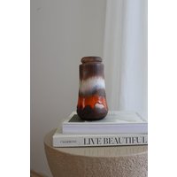 Westdeutsche Mid Century Modern Keramikvase Fat Lava Design 209/18 Scheurich 1960Er Jahre von Midcenturyhome24