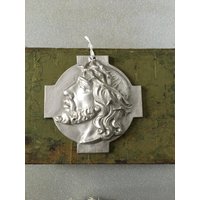 Zinn Jesus Christus Gebet 1970 von Midcenturylegacy