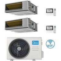 Midea A7 Dual Split Inverter Kanalklimaanlage 12000 + 18000 BTU mit UE M4O-36FN8-Q Klasse A++/A+ von Midea