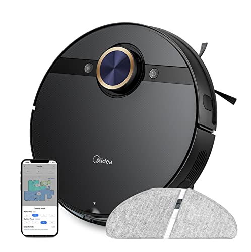 Midea Europe M7 pro Saug-und Wischroboter Schwarz Vibrationswischen, 2 Wassertanks, App gesteuert, F von Midea