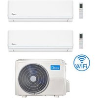 Evolution R32 WiFi Dual Split Klimaanlage 9000 + 9000 btu mit eu. Wechselrichter M2OE-18HFN8-Q Klasse a++/a+ - Midea von Midea