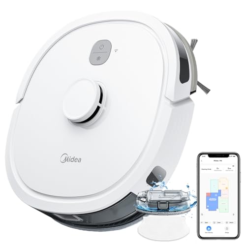 Midea M6 Saugroboter mit Wischfunktion 2 in 1,Staubsauger Roboter,LiDAR-Navigation,140Min Laufzeit,Wischroboter 2000Pa,Saugroboter mit 3 Karten,APP Steuerung,Ideal für Tierhaare,Teppich,Hartboden Midea M6 Saugroboter mit Wischfunktion 2 in 1,Staubsauger Roboter,LiDAR-Navigation,140Min Laufzeit,Wischroboter 2000Pa,Saugroboter mit 3 Karten,APP Steuerung,Ideal für Tierhaare,Teppich,Hartboden von Midea