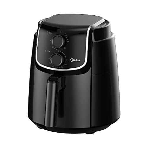 Midea MF-TN40D2 Airfryer XL, Heißluftfritteuse 4L,Dual Cyclone Technology, 90% Weniger Fett Heissluftfriteuse 1500W, 60min Timer, 200℃ Temperaturkontrolle, Automatischer Ausschaltfunktion,Schwarz von Midea