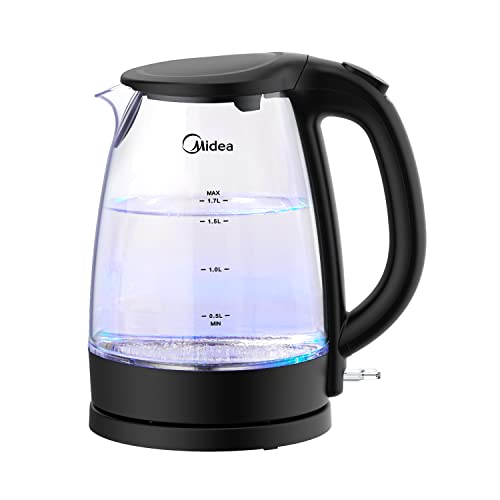 Midea MK-177G02A2 Elektrischer Kettle Wasserkocher aus Glas, doppelt, 1,7 l, 2200 W von Midea