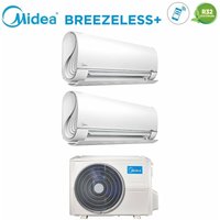 Midea - Dual Split Inverter Klimagerät BreezeleSS+ 9+12 mit M2OD-18HFN8-Q R-32 Wi-Fi Integrated 9000+12000 - Neu von Midea