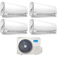 Midea - quadri split inverter klimagerät serie breezeless+ 9+9+9 mit m4oe-28hfn8-q r-32 wi-fi integrated 9000+9000+9000 - neu von Midea