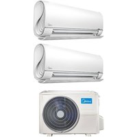 midea dual split inverter klimagerät breezeless+ 9+12 mit m2og-14hfn8-q r-32 wi-fi integrated 9000+12000 - neu von Midea