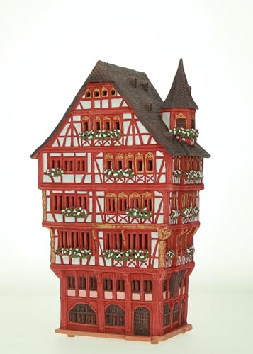 Keramik Teelichthalter | Raumdekor | Sammlerstück Miniatur des historischen Hauses auf dem Römerplatz in Frankfurt | S5-1 von Midene