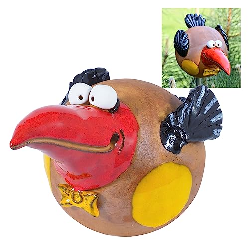 Midene Gartenstecker Keramik Handgefertigt - Gartendeko für Draußen Wetterfest - Garten Deko Keramik - Gartenfiguren & Gartenstatuen - Vogel Midene Gartenstecker Keramik Handgefertigt - Gartendeko für Draußen Wetterfest - Garten Deko Keramik - Gartenfiguren & Gartenstatuen - Vogel von Midene