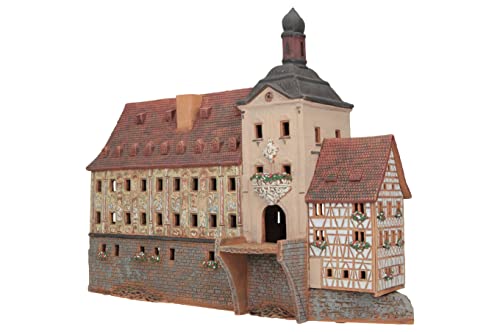 Midene Keramik Aroma Lichthaus, Handarbeit, Künstlerische Miniature, Historisches Rathaus in Bamberg, Deutschland, F233AR von Midene