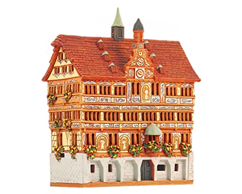 Midene Keramik Aroma Lichthaus, Handarbeit, Künstlerische Miniature, Historisches Rathaus in Tübingen, Deutschland, C283N von Midene