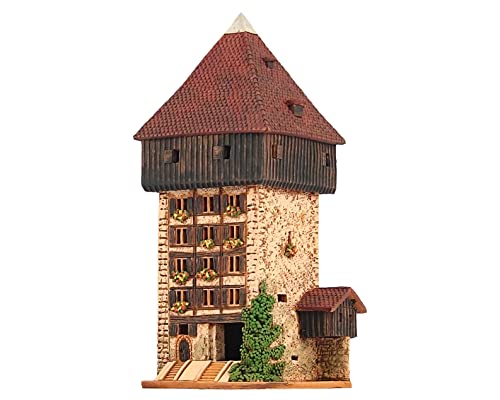 Midene Keramik Aroma Lichthaus, Handarbeit, Künstlerische Miniature, Historisches Rheintorturm in Konstanz, Deutschland, D306N von Midene