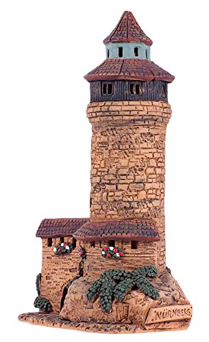 Midene Keramik Aroma Lichthaus , Handarbeit , Künstlerische Miniature, Historisches Sinnwell Turm in Nürnberg, Deutschland, B339AR von Midene