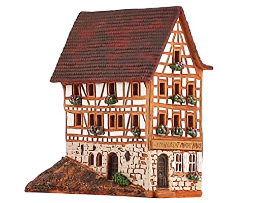 Midene Keramik Aroma Lichthaus, Handarbeit, Künstlerisches Miniatur, Älteste Fachwerkhaus in Nürnberg, Deutschland, B312AR von Midene