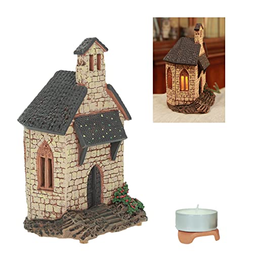 Midene Keramik Aroma Lichthaus, Handarbeit, Künstlerisches Miniatur, Kapelle in Esslingen, Deutschland, B287N von Midene