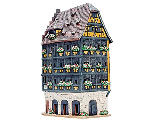 Midene Keramik Aroma Lichthaus, Teellichthalter, Künstlerisches Nachbildung, Historisches Kammerzell in Strasbourg, Frankreich, D288AR von Midene