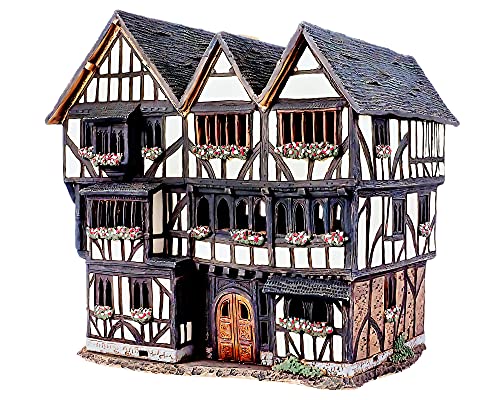 Midene Keramik Aroma Lichthaus , Handarbeit , Künstlerische Miniature, Historisches New Inn Haus in Oxford, England F236AR von Midene