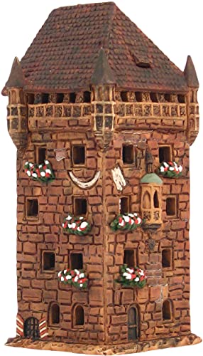 Midene Keramik Aroma Lichthaus, Handarbeit, Künstlerisches Miniatur, Haus Nassauer in Nürnberg, Deutschland, A271N von Midene