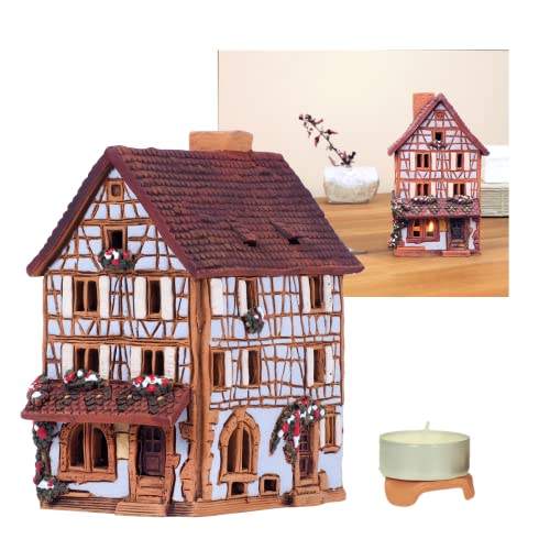Midene Keramik Lichthaus , Handarbeit , Künstlerisches Miniatur Historisches Poterie in Kaysersberg, Elsass, A279AR von Midene
