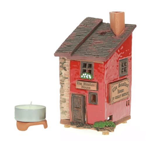 Midene Keramik Lichthaus und Aroma Teellichthalter, Künstlerisches Miniatur, kleinste Haus in Großbritannien, Conwy, A246N von Midene