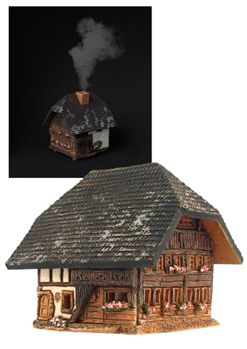 Midene Räucherstäbchenhalter aus Keramik, Kegelform, Raumdekoration, handgefertigtes Sammlerstück, Miniatur-Küherstock-Haus in Emmental, Schweiz R346 von Midene