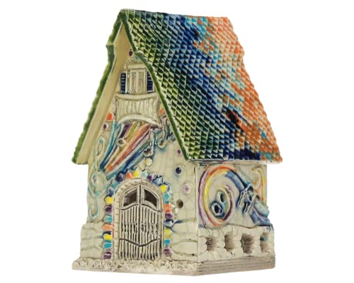 R506 Räucherstäbchenhalter aus Keramik, Raumdekoration, Sammlerstück / Miniatur-Haus der Musik aus der Fantasy House Collection von Midene