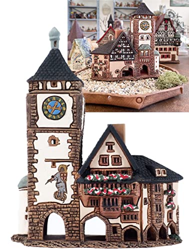 Räuchergefäß und Räucherkegelhalter aus Keramik | Miniaturnachbildung des Original Schwabentor in Freiburg | R347 von Midene