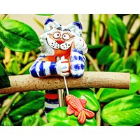 Beetstecker Keramik Gartenstecker Deko Handgemacht Frostsicher Katze Felix Mit Fisch Garten Kunst Midene Beetstecker Keramik Gartenstecker Deko Handgemacht Frostsicher Katze Felix Mit Fisch Garten Kunst Midene von MideneArtStudio