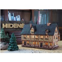 Keramik Haus Teelichthalter Normandie Miniatur Wohndekor von MideneArtStudio