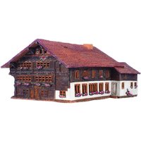 Midene Keramik Haus Teelicht Kerzenhalter Wohndeko Miniatur Nachbau in Kandersteg Bern Schweiz E252 von MideneArtStudio