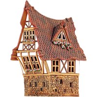 Midene Keramik Haus Teelicht Kerzenhalter Wohnkultur Sammler Miniatur Replik Der Happiness Fantasy Collection D203 Fairy House von MideneArtStudio