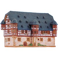 Midene Keramikhaus Teelicht Kerzenhalter Handmade Sammlerstück Clay Miniaturhaus Nachbildung Neues Schloss in Gießen C239 Minihaus von MideneArtStudio