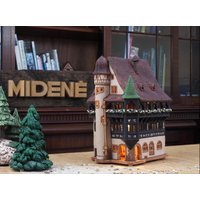 Midene Keramikhaus Teelicht Kerzenhalter Wohndeko Hausdeko Miniaturhaus Replik Des Originalen Pfisterhaus in Colmar D260 Tiny House von MideneArtStudio